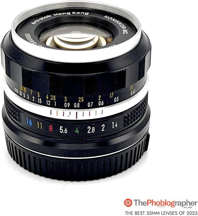 ARTRALAB NONIKKOR-MC 35mm F1.4 (Full Frame, 1960's Style) - Manual Lens for Nikon Ideal for Street Photography, Portraits and Landscape